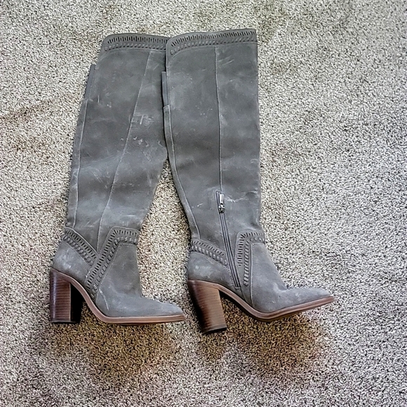 Beautiful Women’s Vince Camuto Madolee Over the Knee Leather Boots Gray size 6.5